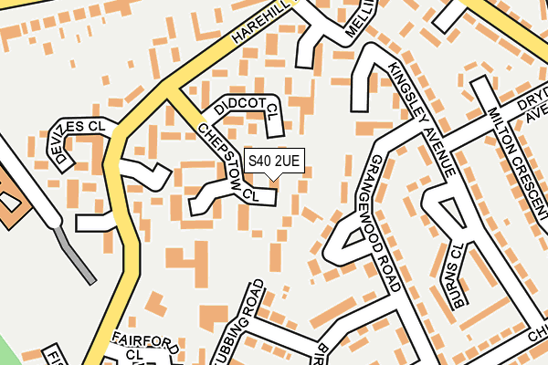 S40 2UE map - OS OpenMap – Local (Ordnance Survey)