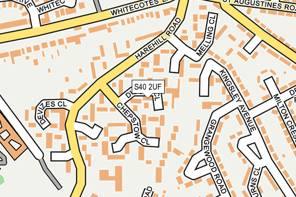 S40 2UF map - OS OpenMap – Local (Ordnance Survey)