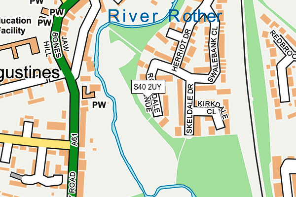 S40 2UY map - OS OpenMap – Local (Ordnance Survey)