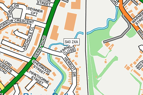 S40 2XA map - OS OpenMap – Local (Ordnance Survey)