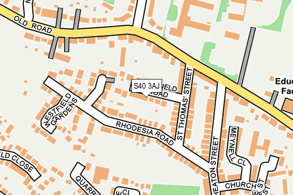 S40 3AJ map - OS OpenMap – Local (Ordnance Survey)