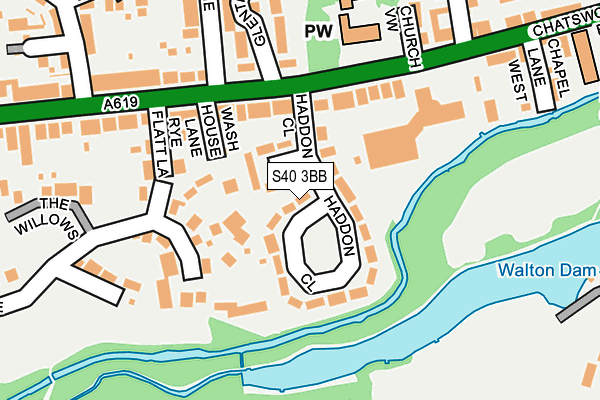 S40 3BB map - OS OpenMap – Local (Ordnance Survey)