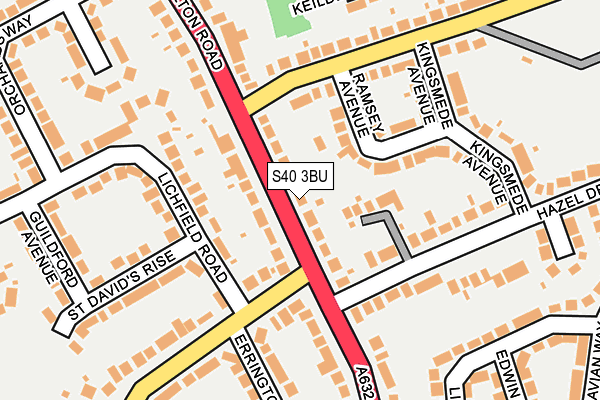 S40 3BU map - OS OpenMap – Local (Ordnance Survey)