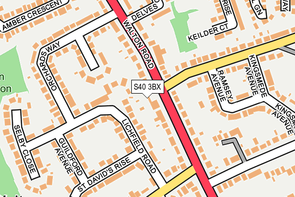 S40 3BX map - OS OpenMap – Local (Ordnance Survey)