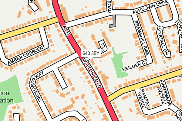 S40 3BY map - OS OpenMap – Local (Ordnance Survey)