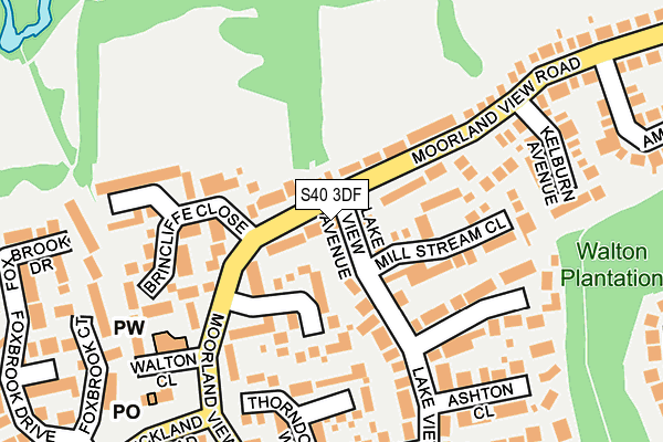 S40 3DF map - OS OpenMap – Local (Ordnance Survey)