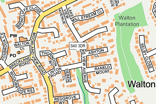 S40 3DR map - OS OpenMap – Local (Ordnance Survey)