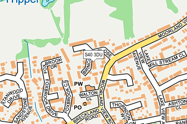 S40 3DU map - OS OpenMap – Local (Ordnance Survey)