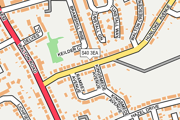S40 3EA map - OS OpenMap – Local (Ordnance Survey)