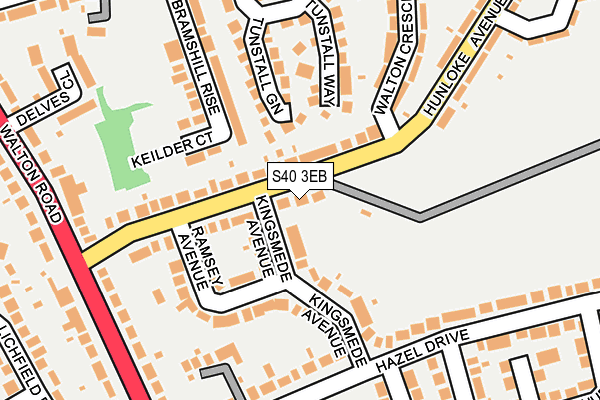 S40 3EB map - OS OpenMap – Local (Ordnance Survey)