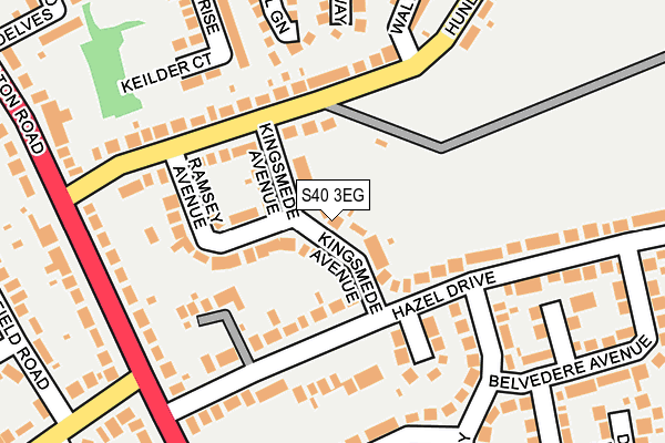 S40 3EG map - OS OpenMap – Local (Ordnance Survey)