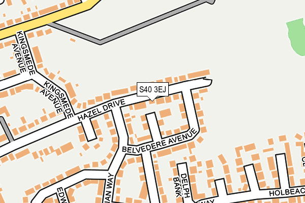 S40 3EJ map - OS OpenMap – Local (Ordnance Survey)