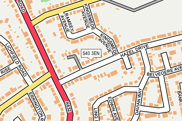 S40 3EN map - OS OpenMap – Local (Ordnance Survey)