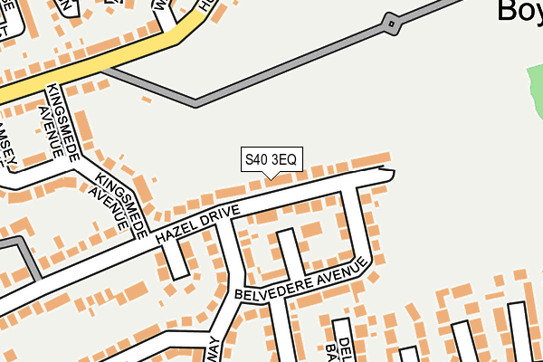 S40 3EQ map - OS OpenMap – Local (Ordnance Survey)