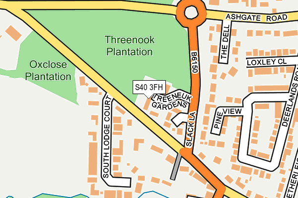 S40 3FH map - OS OpenMap – Local (Ordnance Survey)