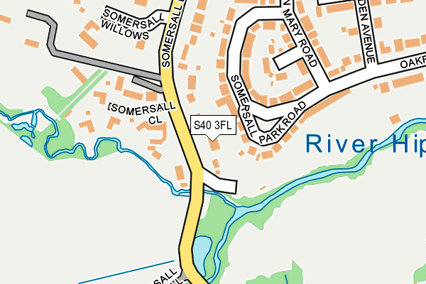 S40 3FL map - OS OpenMap – Local (Ordnance Survey)