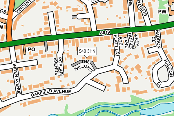 S40 3HN map - OS OpenMap – Local (Ordnance Survey)