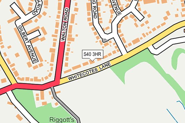S40 3HR map - OS OpenMap – Local (Ordnance Survey)