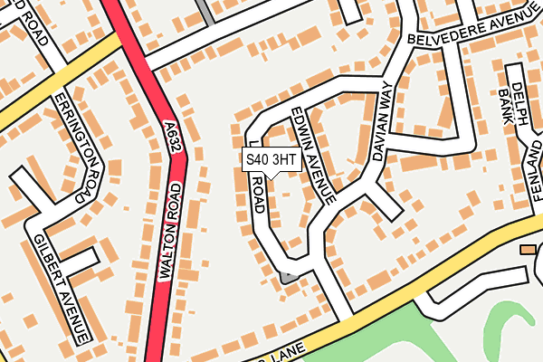 S40 3HT map - OS OpenMap – Local (Ordnance Survey)
