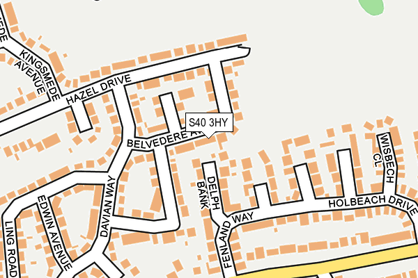 S40 3HY map - OS OpenMap – Local (Ordnance Survey)
