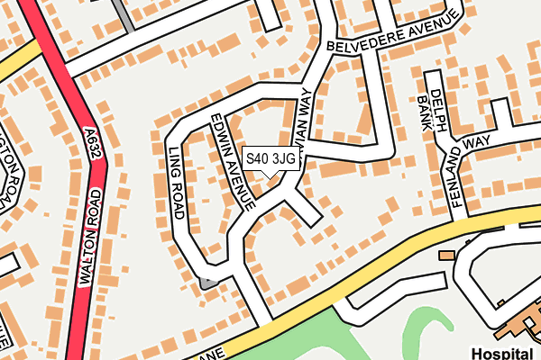 S40 3JG map - OS OpenMap – Local (Ordnance Survey)