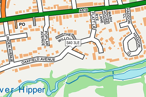S40 3LE map - OS OpenMap – Local (Ordnance Survey)