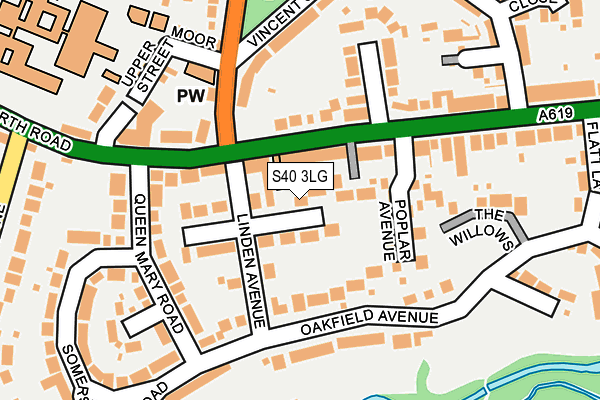 S40 3LG map - OS OpenMap – Local (Ordnance Survey)