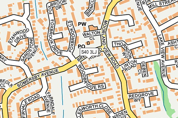 S40 3LJ map - OS OpenMap – Local (Ordnance Survey)