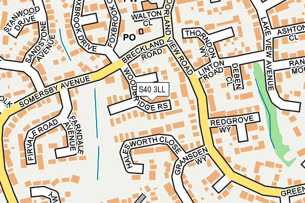S40 3LL map - OS OpenMap – Local (Ordnance Survey)