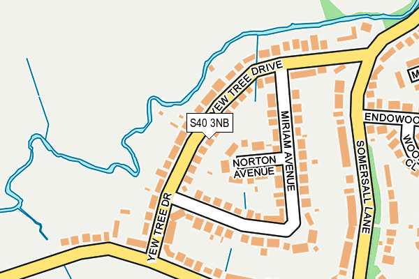 S40 3NB map - OS OpenMap – Local (Ordnance Survey)