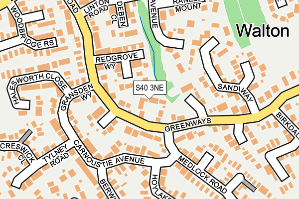 S40 3NE map - OS OpenMap – Local (Ordnance Survey)