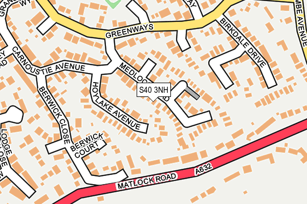 S40 3NH map - OS OpenMap – Local (Ordnance Survey)