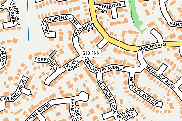 S40 3NN map - OS OpenMap – Local (Ordnance Survey)