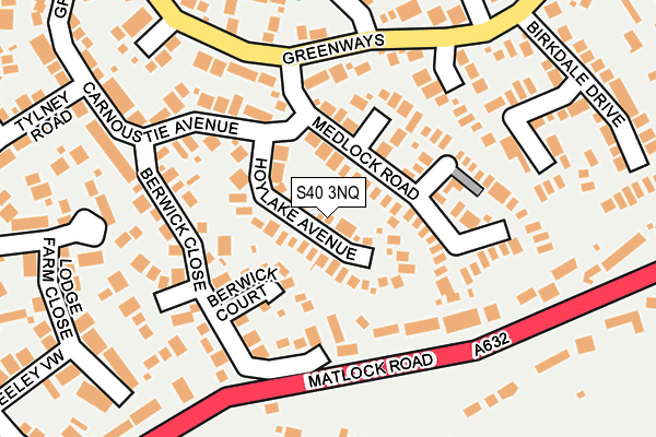 S40 3NQ map - OS OpenMap – Local (Ordnance Survey)