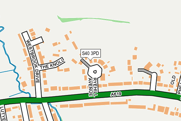 S40 3PD map - OS OpenMap – Local (Ordnance Survey)