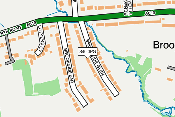 S40 3PG map - OS OpenMap – Local (Ordnance Survey)