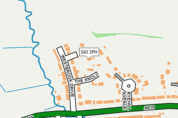 S40 3PH map - OS OpenMap – Local (Ordnance Survey)