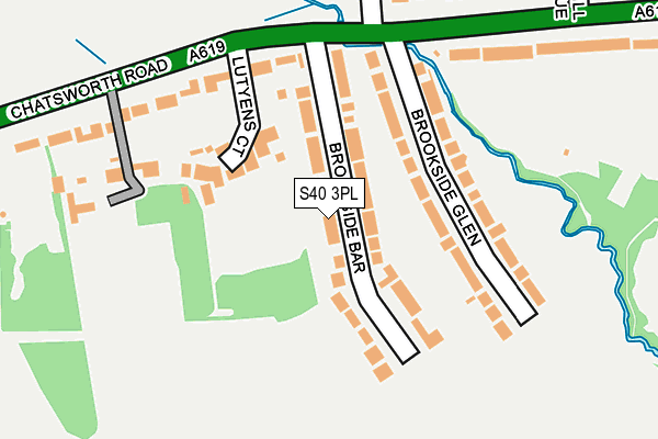S40 3PL map - OS OpenMap – Local (Ordnance Survey)