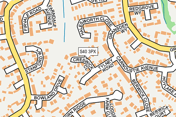 S40 3PX map - OS OpenMap – Local (Ordnance Survey)