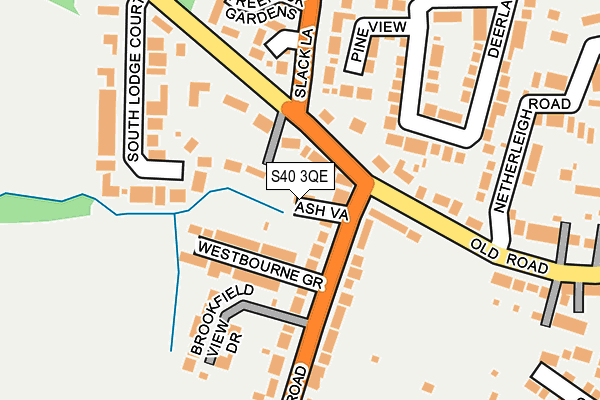 S40 3QE map - OS OpenMap – Local (Ordnance Survey)