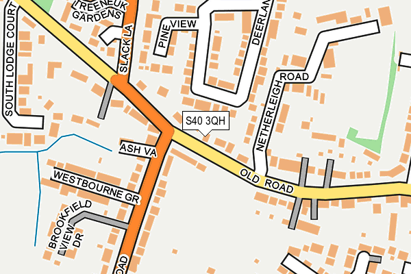 S40 3QH map - OS OpenMap – Local (Ordnance Survey)