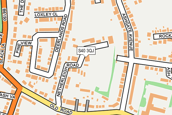 S40 3QJ map - OS OpenMap – Local (Ordnance Survey)