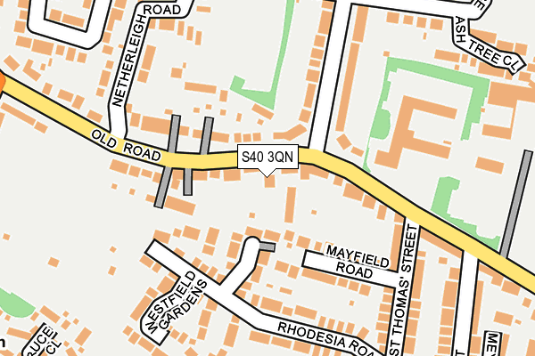 S40 3QN map - OS OpenMap – Local (Ordnance Survey)