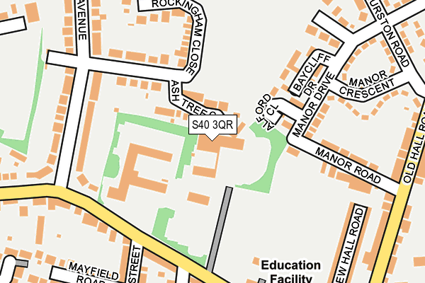S40 3QR map - OS OpenMap – Local (Ordnance Survey)