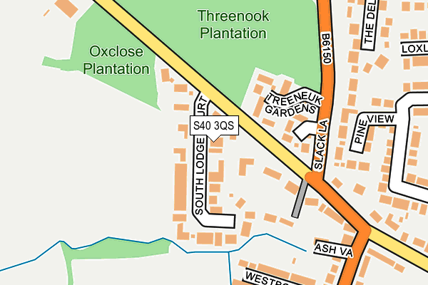 S40 3QS map - OS OpenMap – Local (Ordnance Survey)