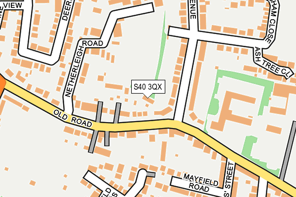 S40 3QX map - OS OpenMap – Local (Ordnance Survey)