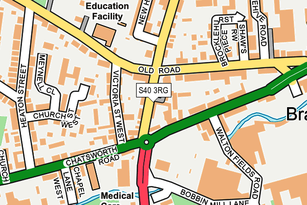 S40 3RG map - OS OpenMap – Local (Ordnance Survey)