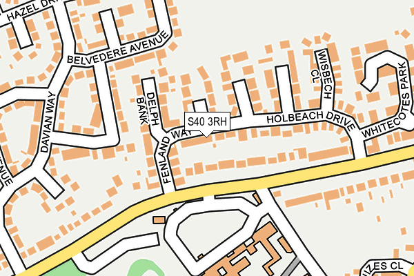 S40 3RH map - OS OpenMap – Local (Ordnance Survey)