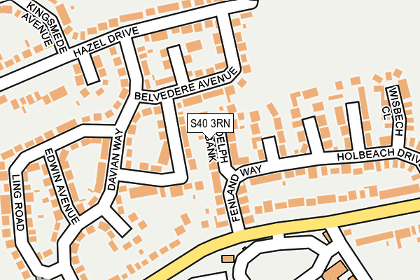 S40 3RN map - OS OpenMap – Local (Ordnance Survey)