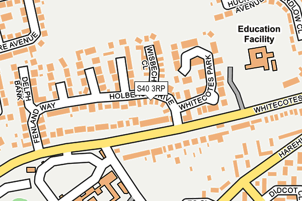 S40 3RP map - OS OpenMap – Local (Ordnance Survey)